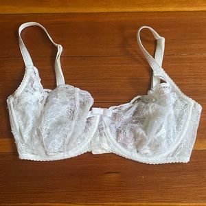 Agent Provocateur White Lace Demi Bra